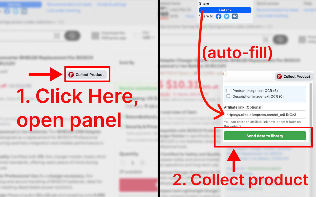 PromoLeaz for AliExpress 1-Click Extraction