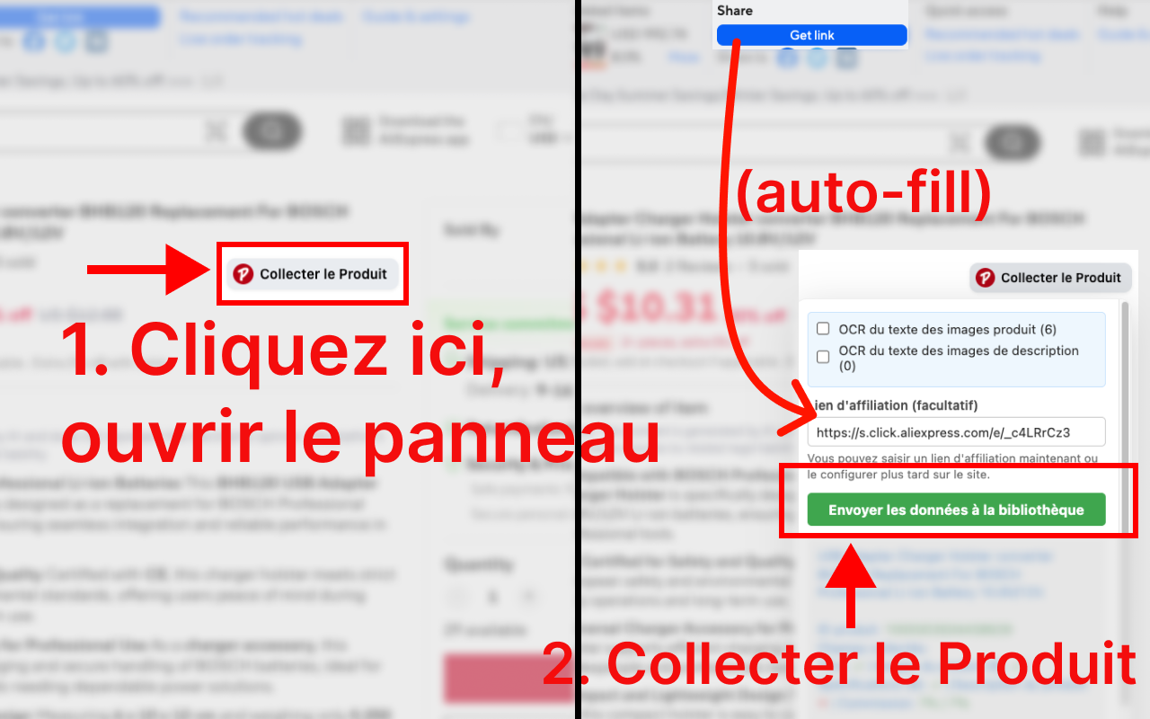 PromoLeaz pour AliExpress Extraction en 1 clic