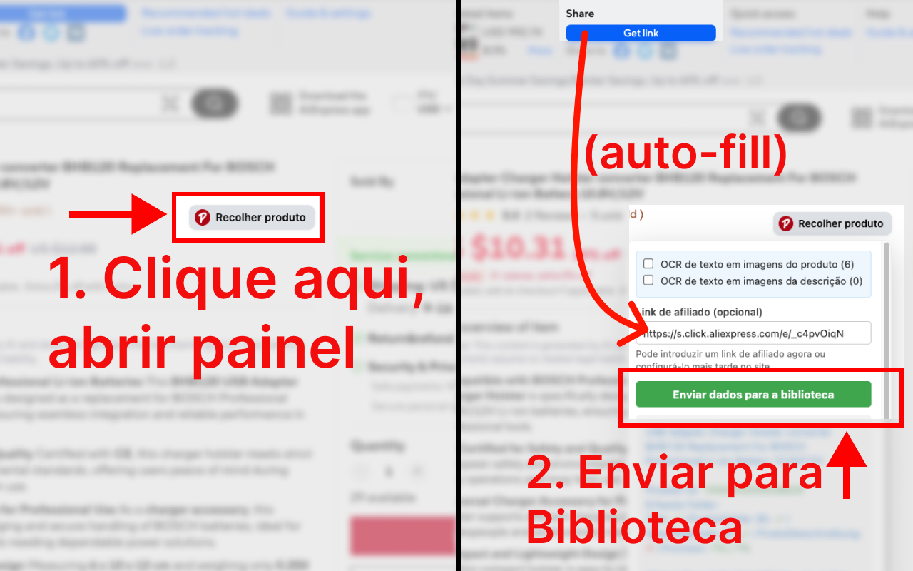 PromoLeaz para AliExpress Extração em 1 clique