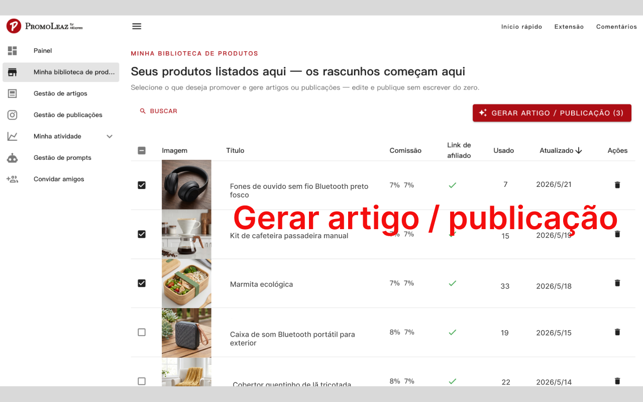 PromoLeaz para AliExpress Blog e IA