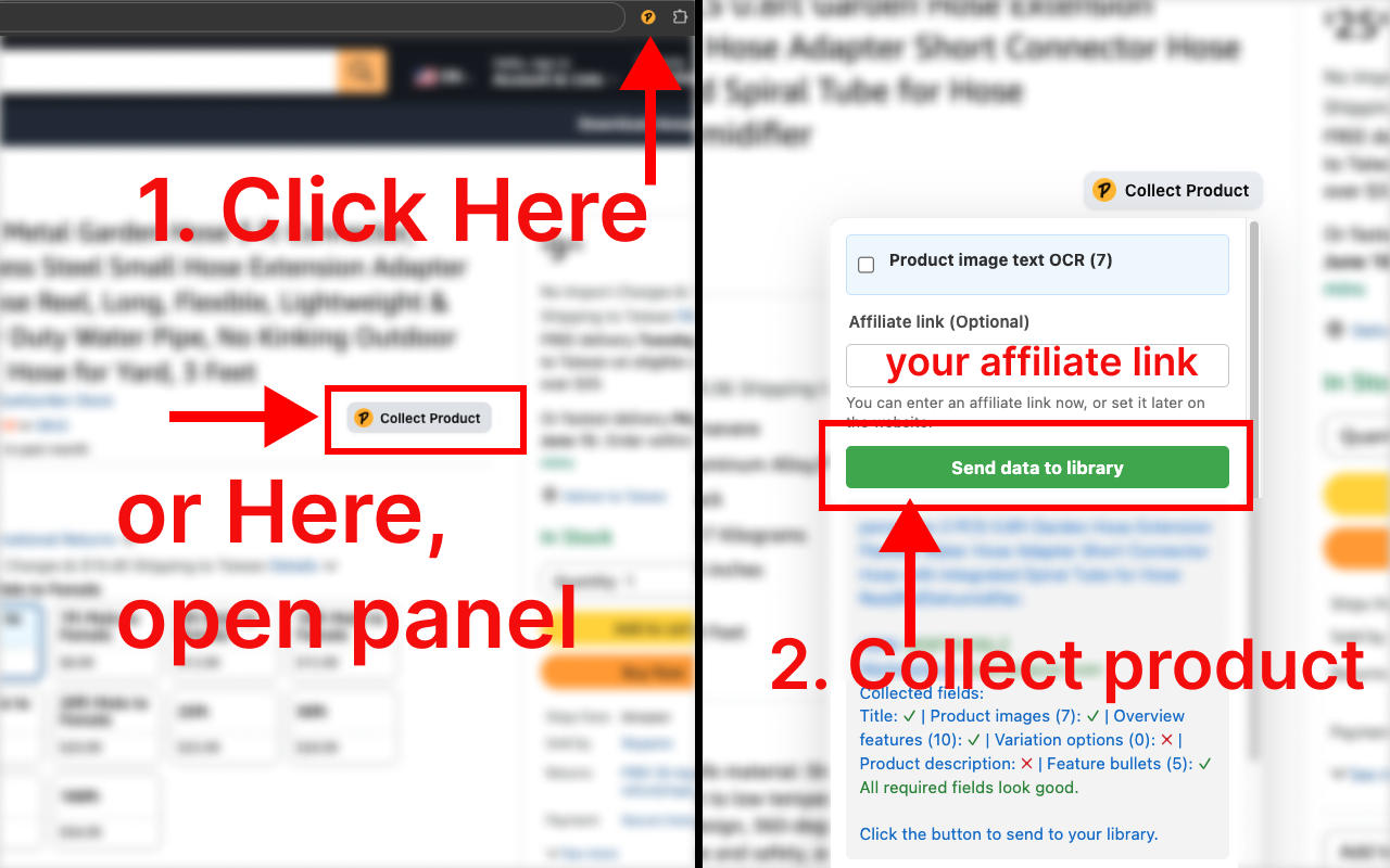 PromoLeaz for Amazon 1-Click Extraction