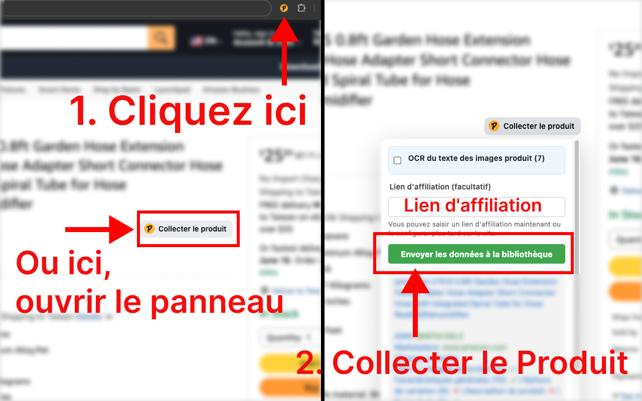 PromoLeaz pour Amazon Extraction en un clic