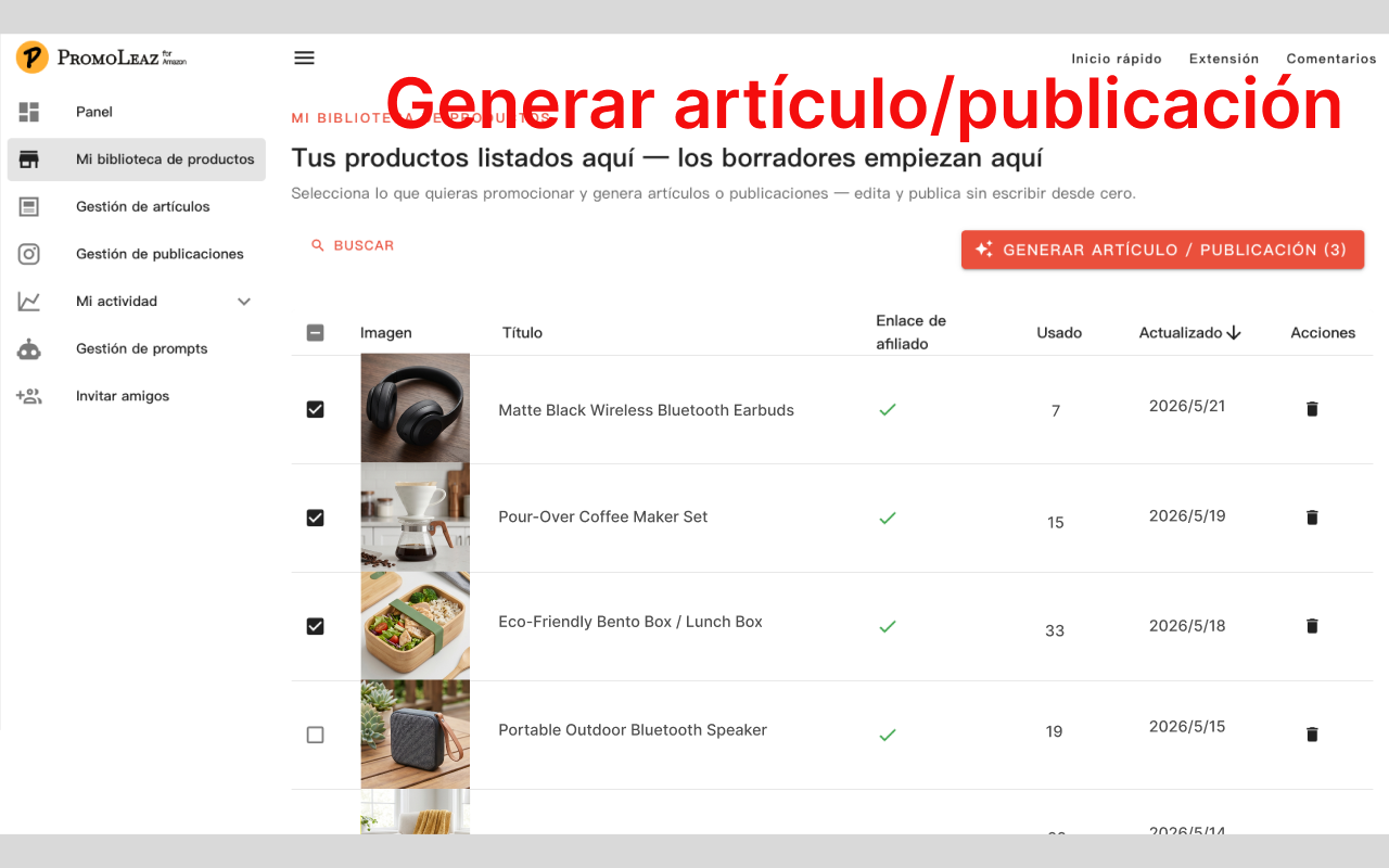 PromoLeaz para Amazon Blog e IA