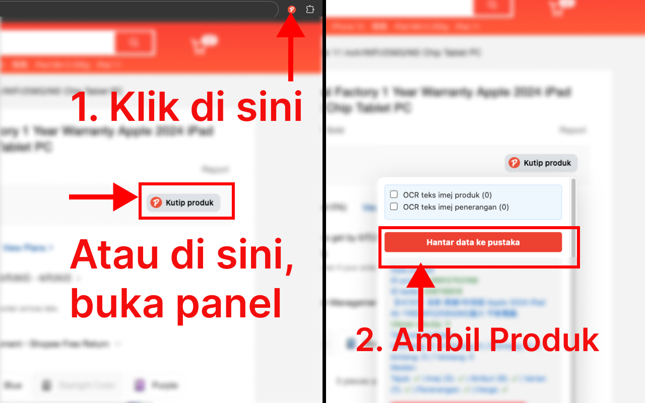 PromoLeaz for Shopee One-Click Scraper untuk Produk Shopee
