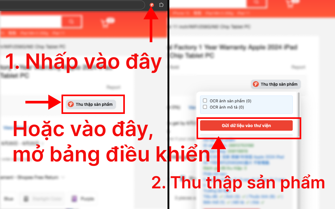 Extension quét dữ liệu sản phẩm Shopee chỉ trong một click PromoLeaz for Shopee