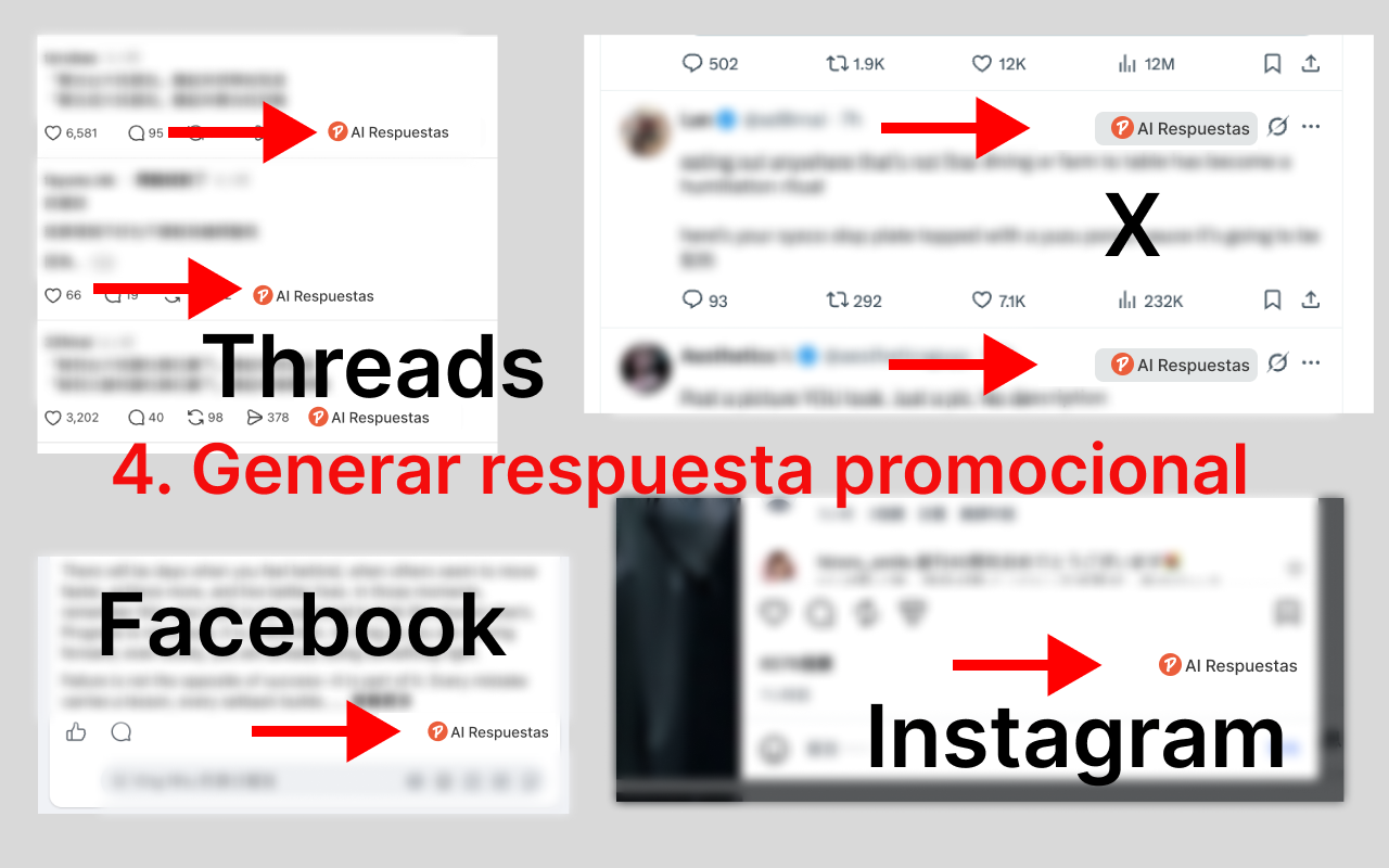 Generador de contenidos para redes sociales con IA de PromoLeaz para Shopee